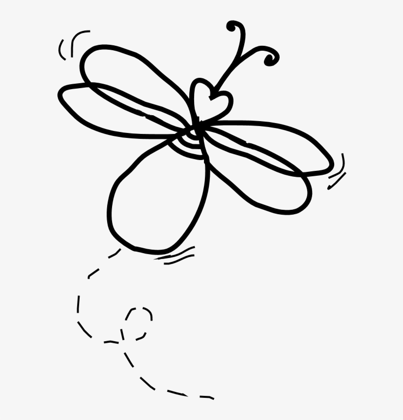 Simple Firefly Drawing - Firefly Drawing, transparent png #704594