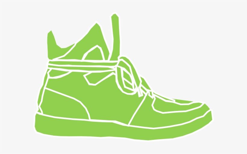 How To Set Use Green White Sneaker Clipart, transparent png #704690