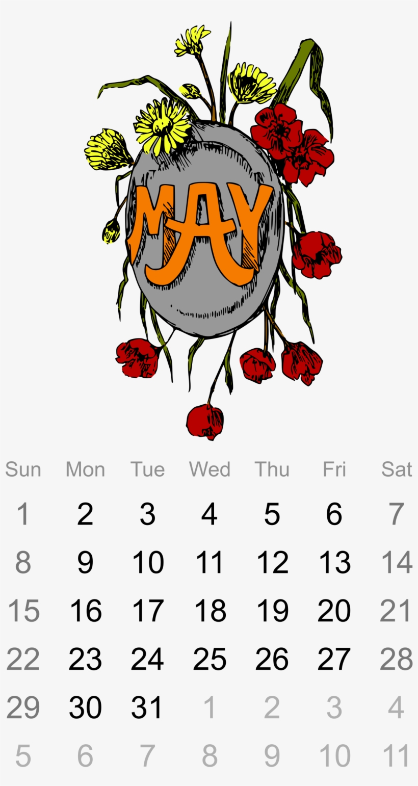 This Free Icons Png Design Of 2016 May Calendar, transparent png #705006