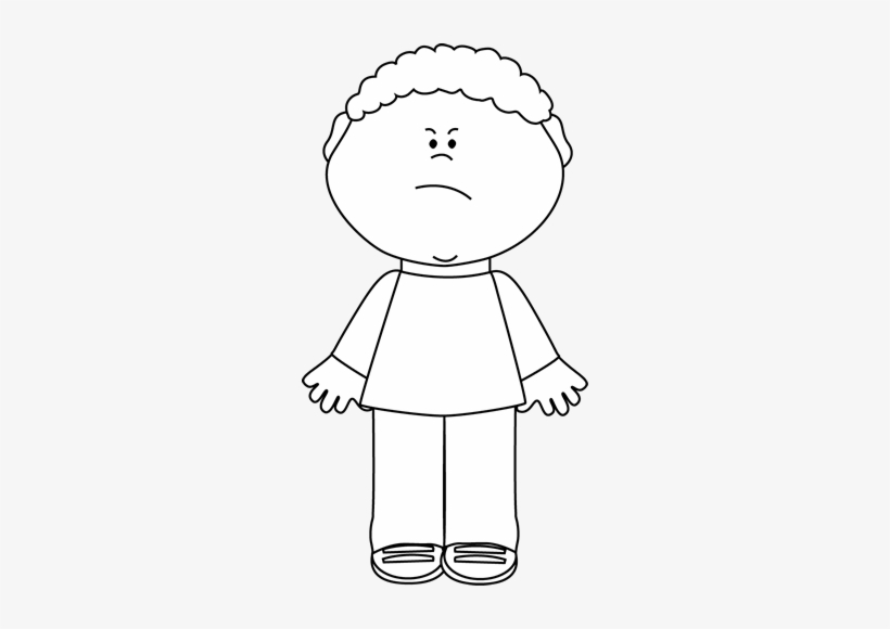 Black And White Angry Boy Lots Of Great Free Clipart - Scientist Clipart Black And White, transparent png #705656