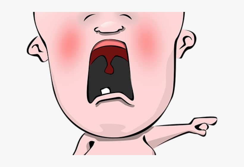 Crying Clipart Kid Mad - Crying Baby Cartoon Png, transparent png #706146
