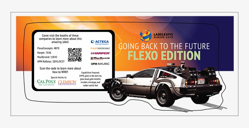 Labelexpo Europe 2015 Collaboration Piece - Delorean Dmc-12, transparent png #706630