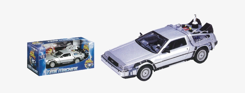 Back To The Future - Welly 1/24 Scale Diecast Metal Delorean Time Machine, transparent png #706698