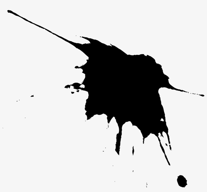 Black Paint Splat Png Imgkid - Paint Splat Silhouette Png, transparent png #707004
