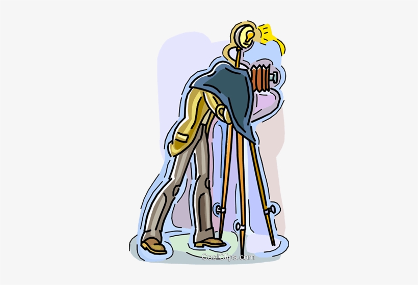 Man Filming With Old Camera Royalty Free Vector Clip - Clip Art, transparent png #707052