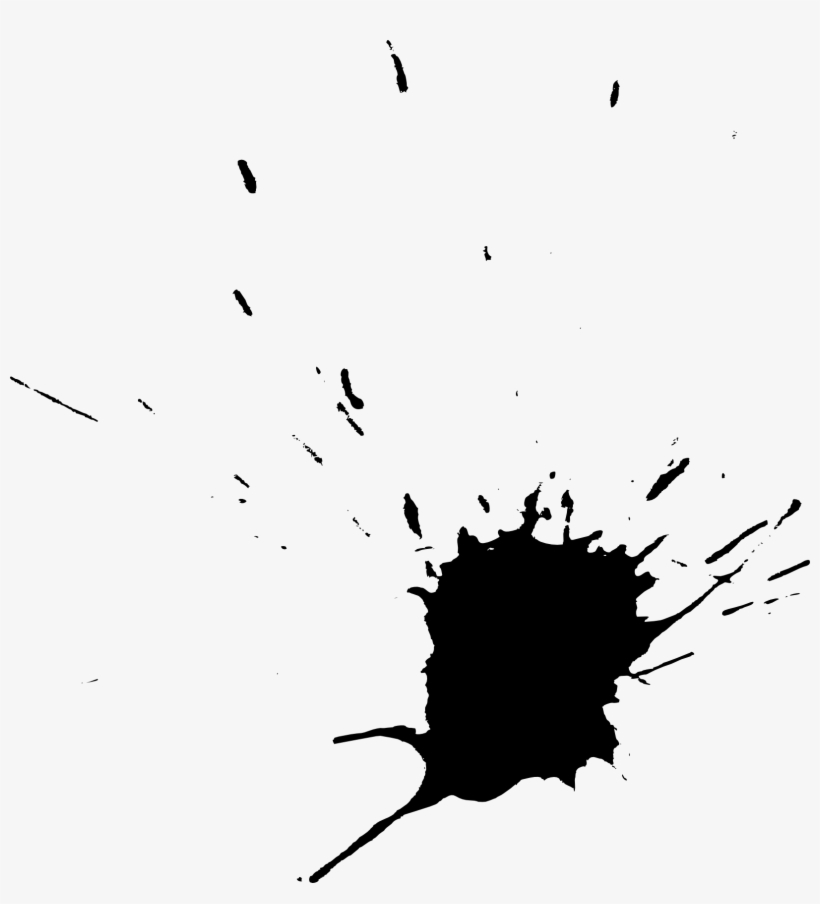 19 Black Paint Splatters Vol, transparent png #707054