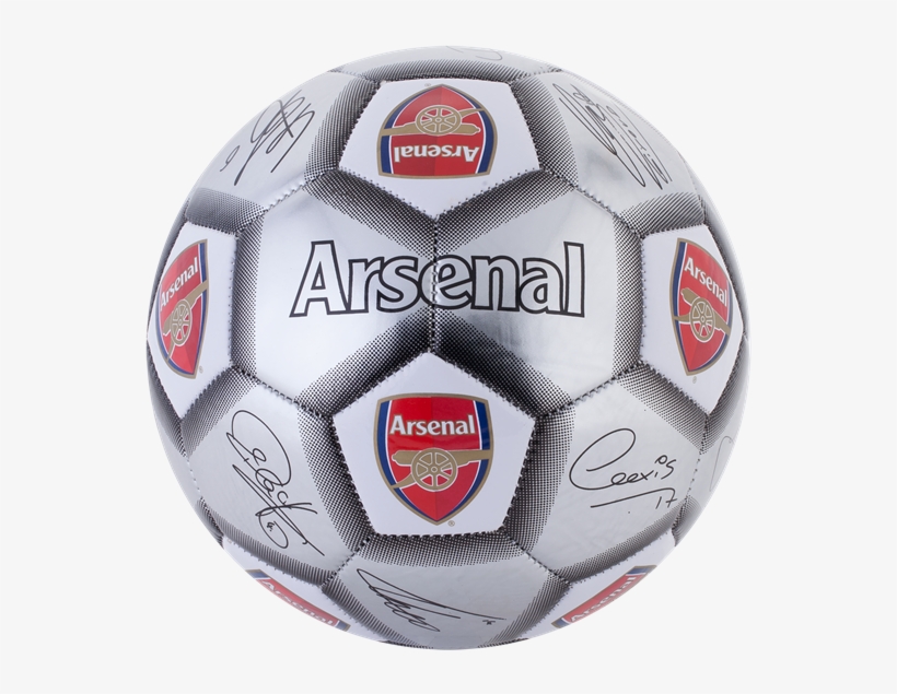 Arsenal Signature Ball - Arsenal F.c. Football Signature Silver (sv) Size 5, transparent png #707416