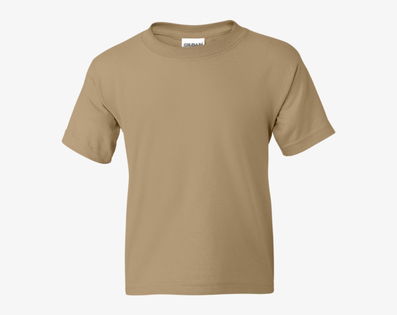 Dryblend 50/50 Youth T Shirt - Blank Light Brown Tshirt, transparent png #707441