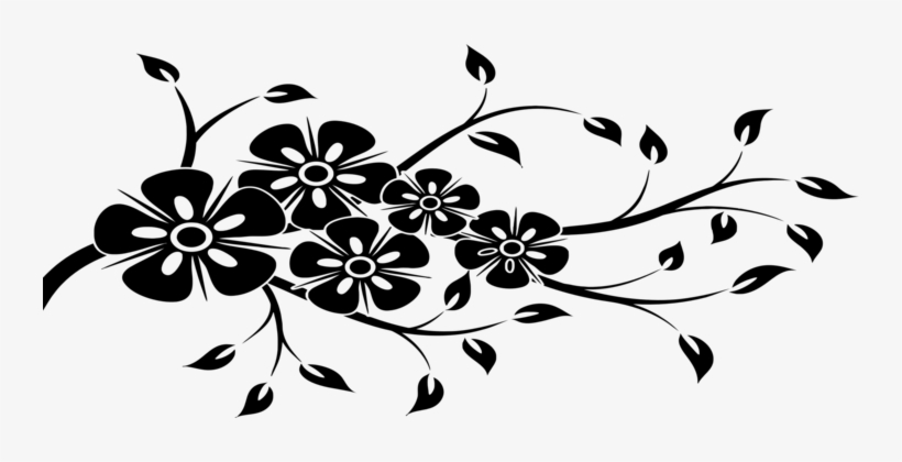 Flowering Plant Floral Design Computer Icons Line Art - Flower Branch Silhouette Png, transparent png #708169