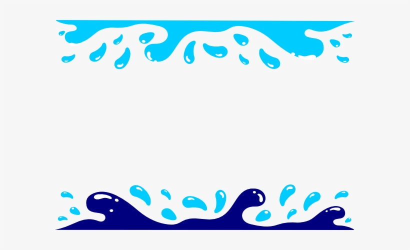 Water Wave Border Clipart - Swimming Border Clip Art, transparent png #708593