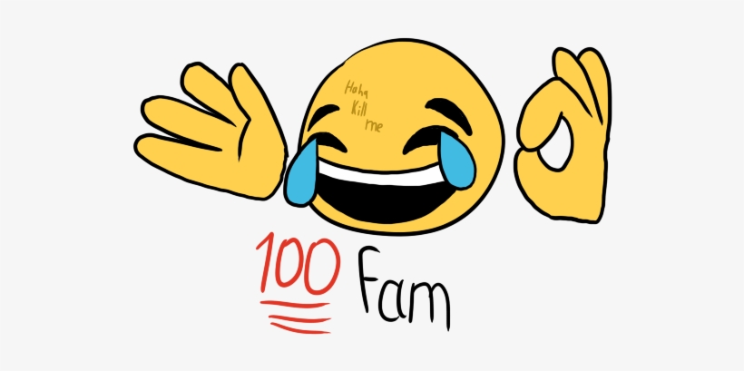 Crying Laughing By Klunsgod - Joy Ok_hand 100 Fire, transparent png #708998
