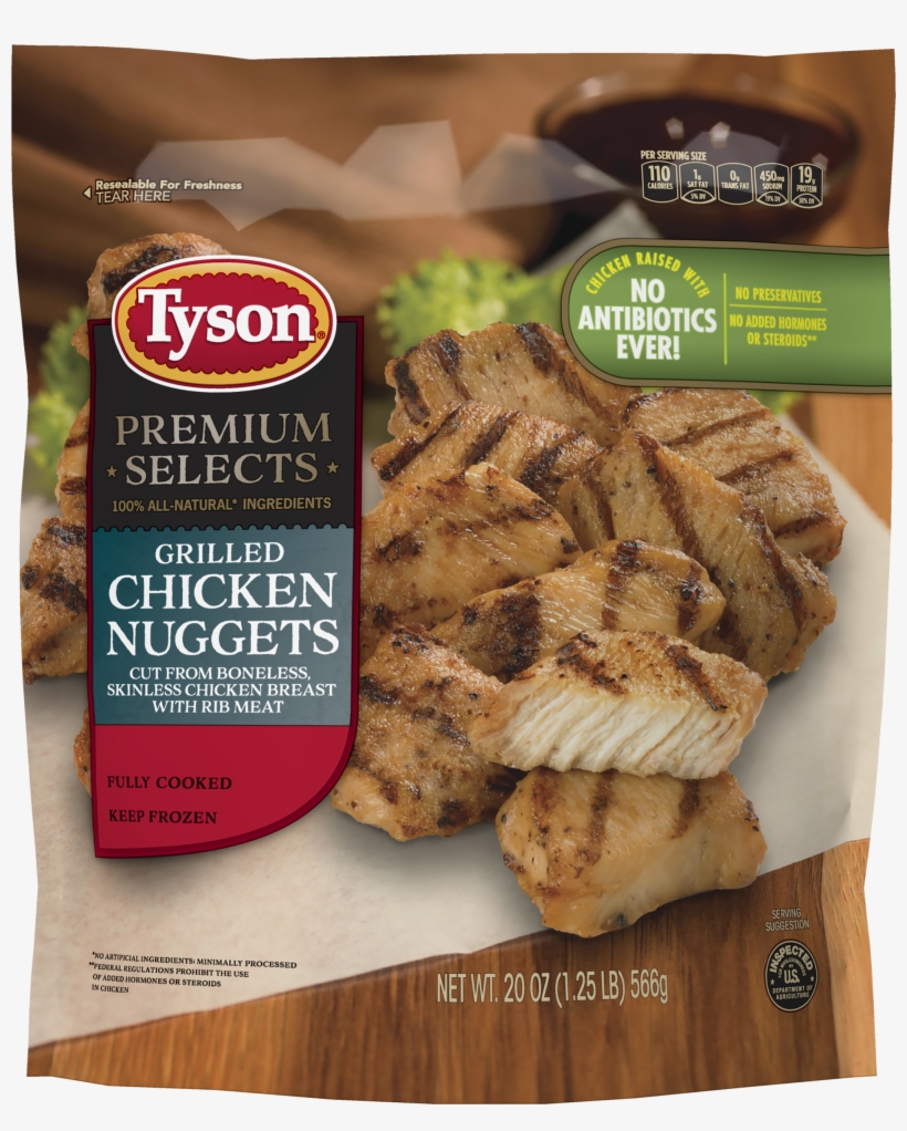 Tyson® Fully Cooked Grilled Chicken Breast Nuggets - Tyson Premium Select Chicken Nuggets, transparent png #709080