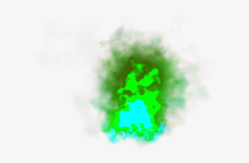 Green Smoke Png Image - Blue Fire Png Transperent, transparent png #709292