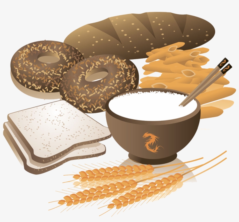 Breakfast Whole Wheat Bread Clip Art And - Grain Food Vector, transparent png #709372