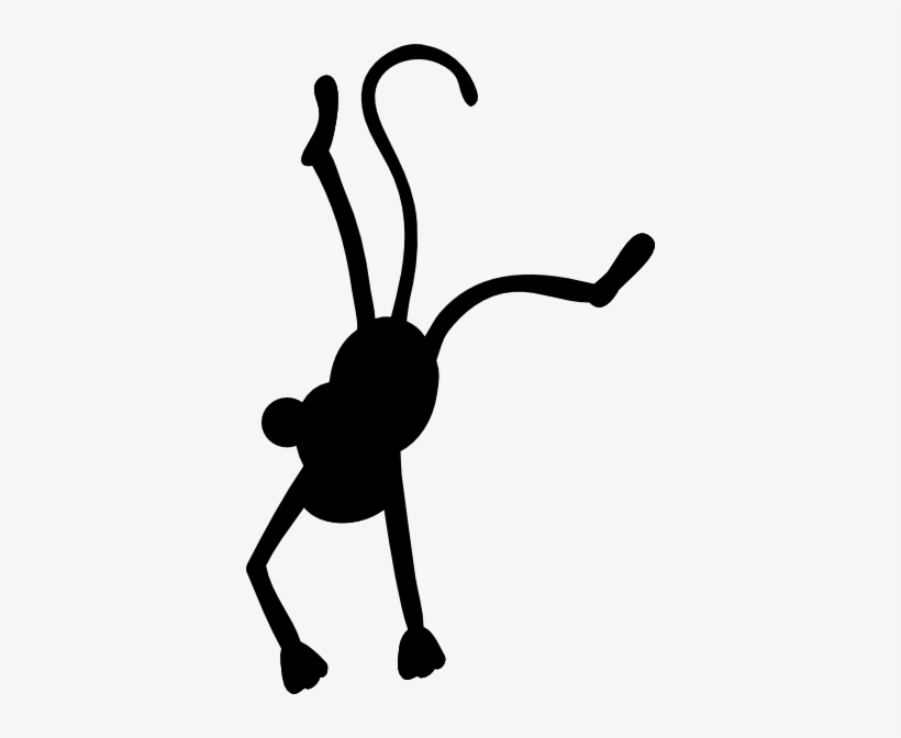 Shadows Clipart Monkey - Monkey Black Clip Art, transparent png #709376