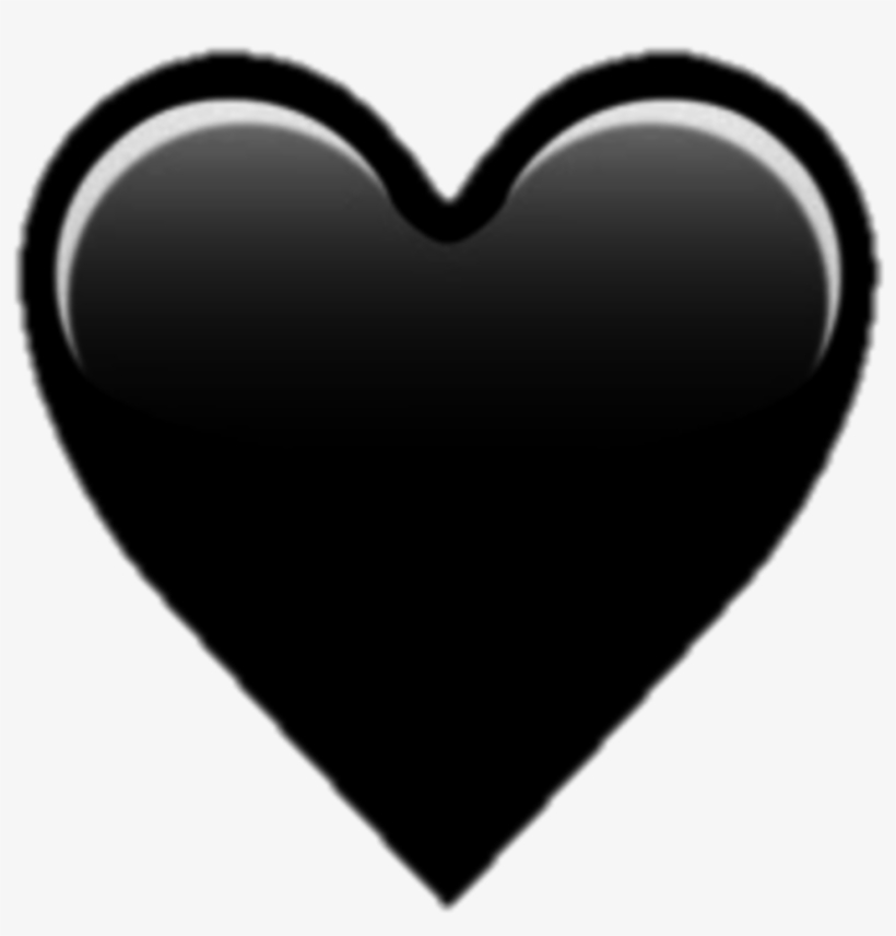 Free Png Emoji Black Heart Png Png Images Transparent - Black Heart Emoji Png, transparent png #709518