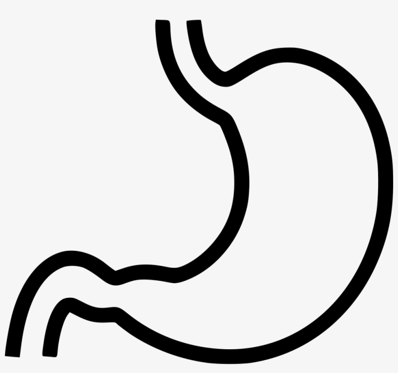 Png File Svg - Stomach Black And White Clip Art, transparent png #709691