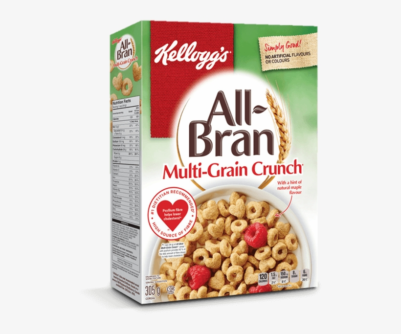 Kellogg's All-bran Multi-grain Crunch Cereal, 305g, transparent png #709733