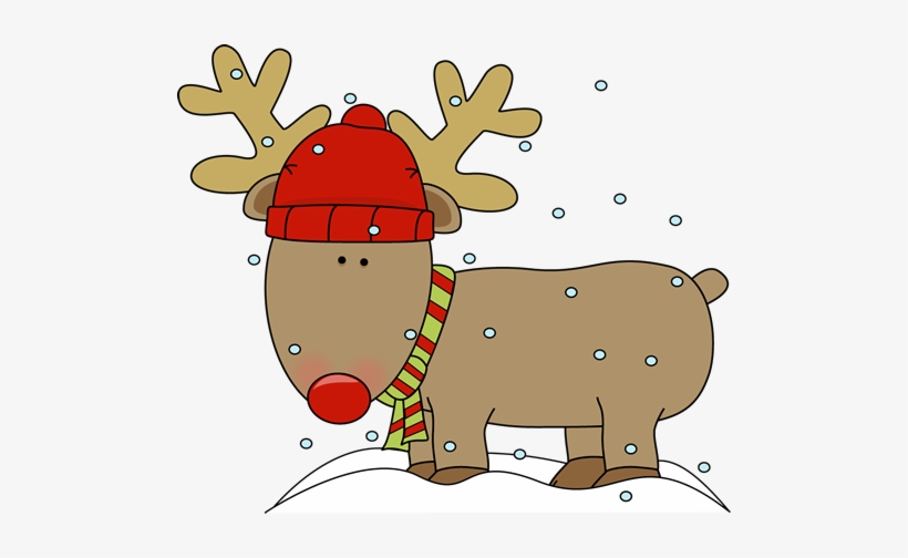 Reindeer In The Snow - Reindeer In Snow Clipart, transparent png #709829