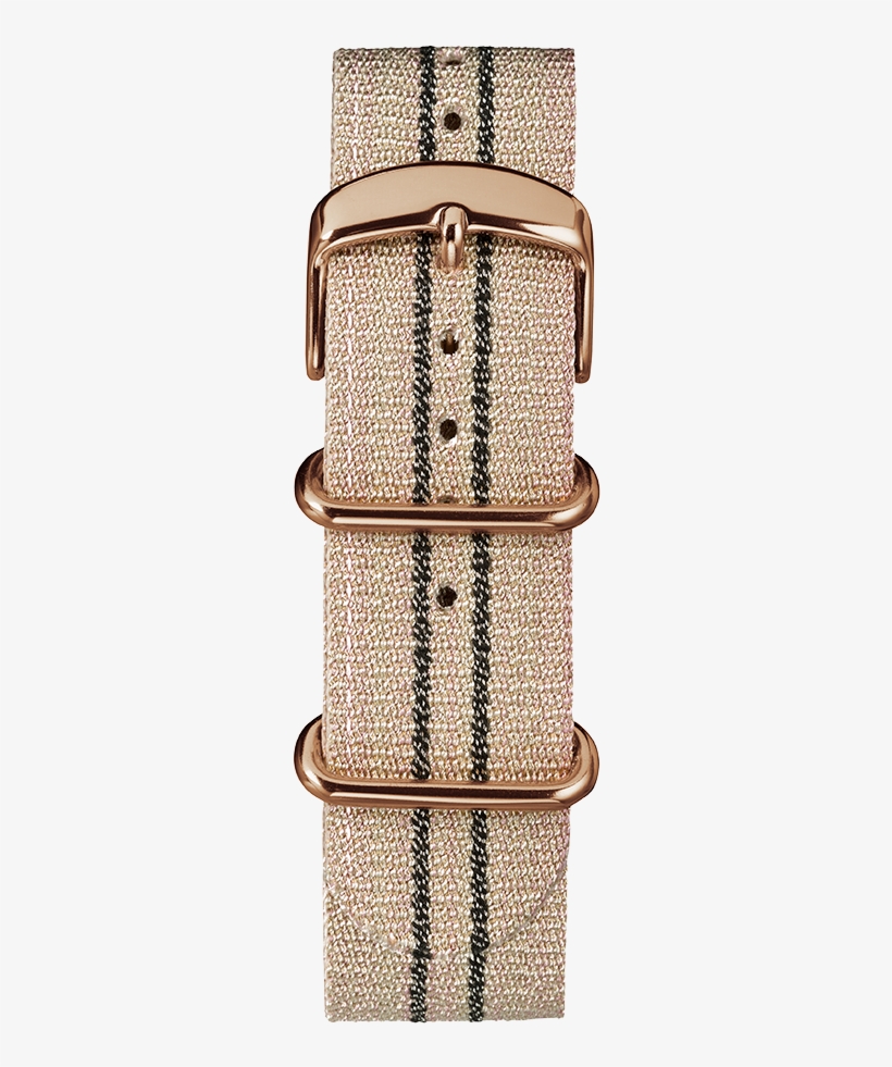 Weekender 38mm Metallic Striped Fabric Strap Watch, transparent png #7000682