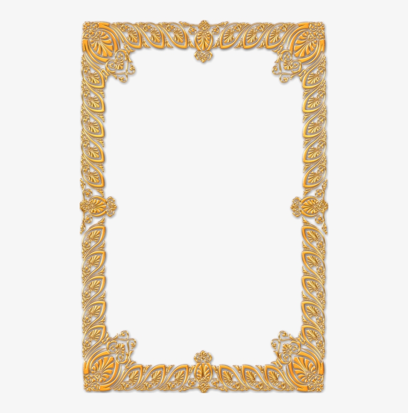 Elegant Gold Border Png, transparent png #7002352