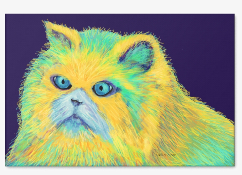 Kitty Blue Eyes Original Design Canvas Wall Art, Canvas, transparent png #7002862