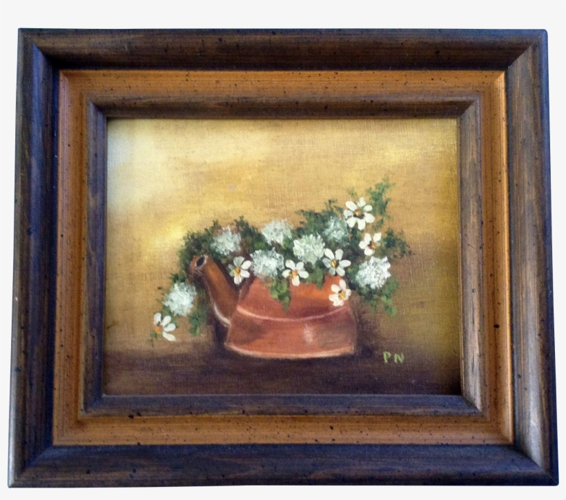 Small Painting Canvas Elegant Flowers Growing In A, transparent png #7003023