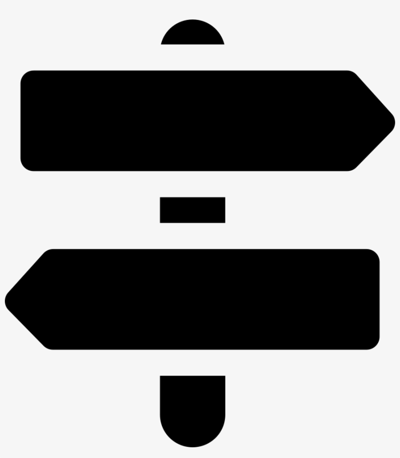 Right And Left Directional Arrows Signals On A Pole, transparent png #7003629