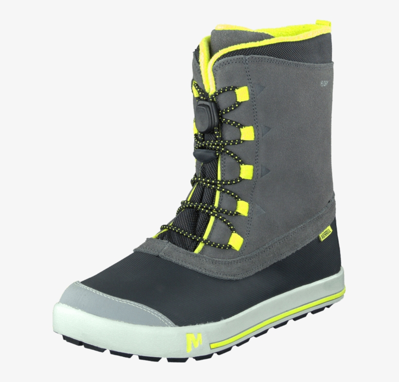 Snow Bank Waterproof Kids Grey/lime, transparent png #7004103