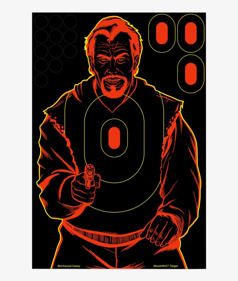 Birchwood Casey 34645 Shoot N C Bad Guy 5 Targets, transparent png #7005454
