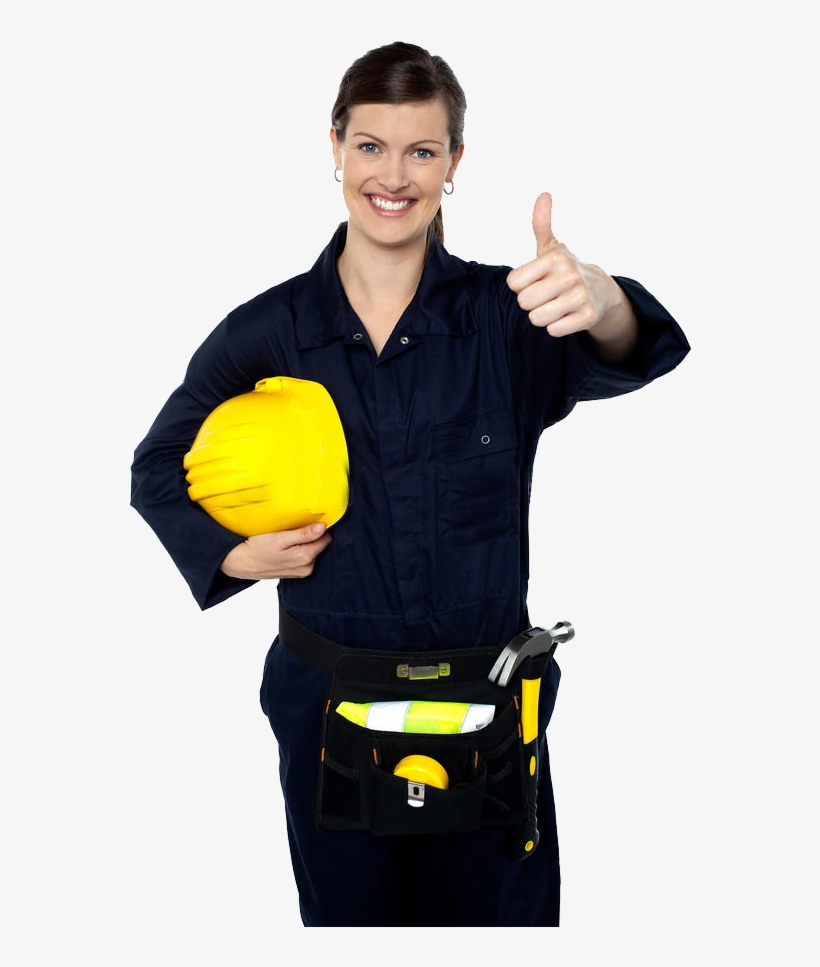 Mujer Feliz Construccion, transparent png #7010024