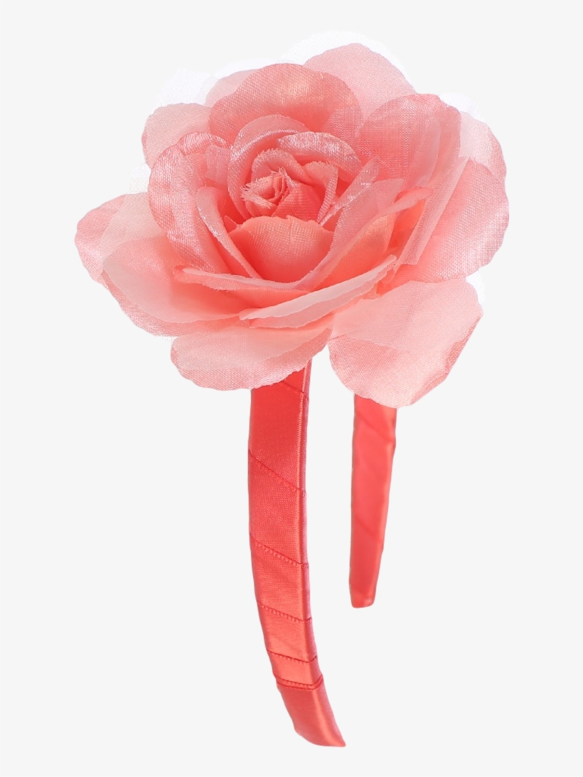 Coral Rose Headband Girls Floral Headpiece, transparent png #7011159