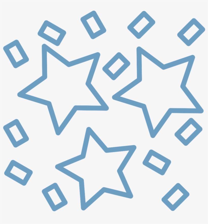 Stars And Confetti, transparent png #7011669