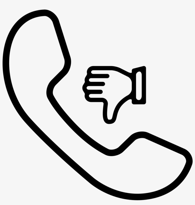 Call Symbol With Thumb Down Sign Comments, transparent png #7013197