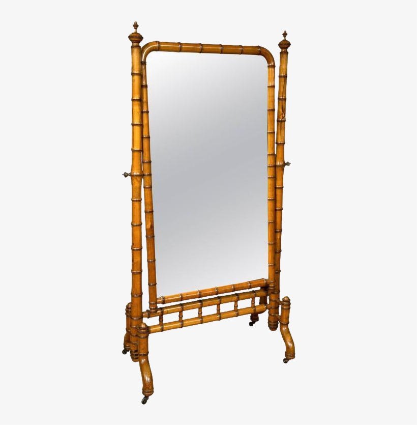 Victorian Era Aesthetic Movement Faux Bamboo Cheval, transparent png #7016962