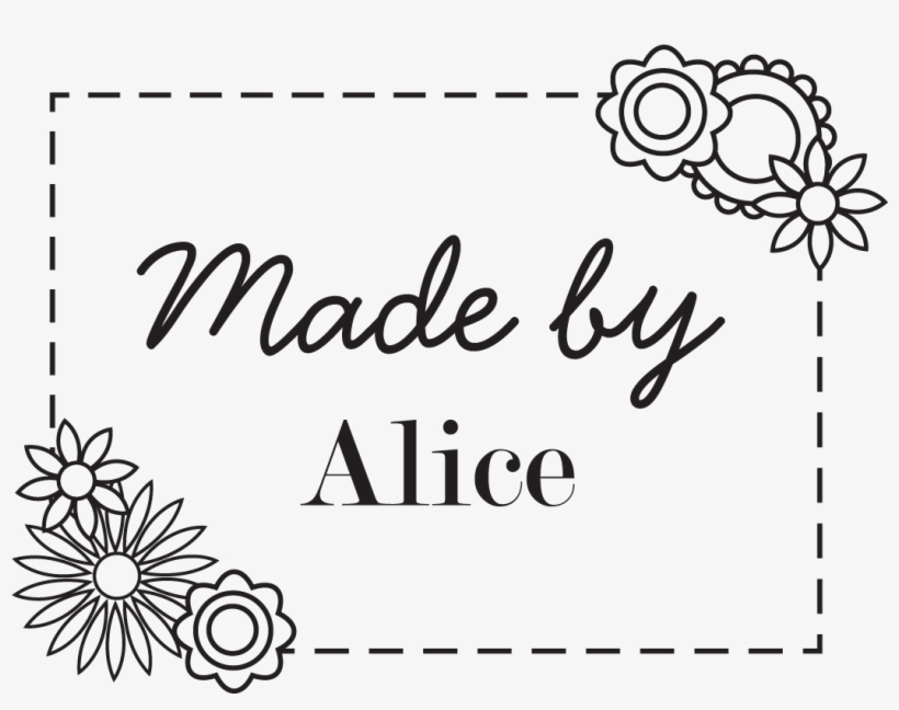 "made By" Border And Flowers Stamp, transparent png #7017011