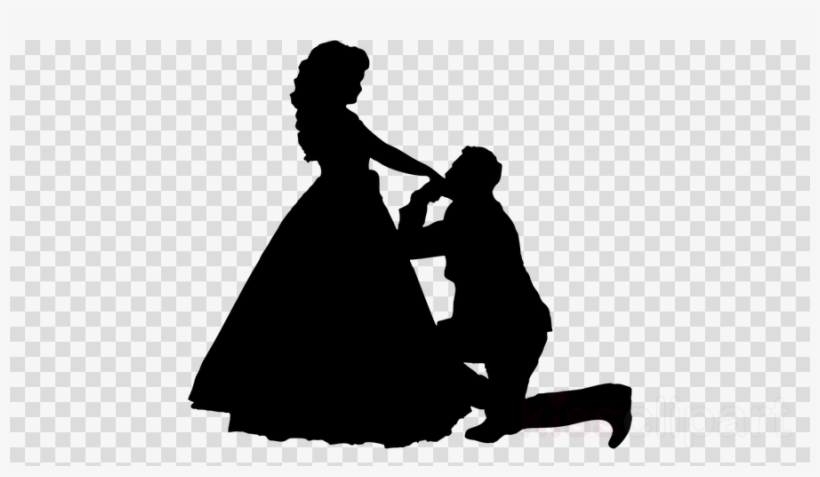 Man Proposing Silhouette Clipart Marriage Proposal, transparent png #7018000