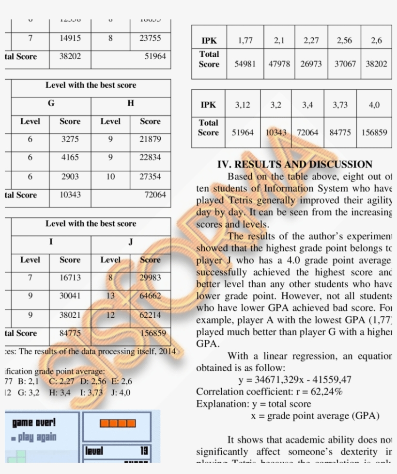 1 Tetris Game Of Player J Table, transparent png #7018002