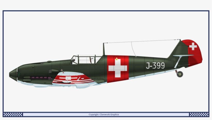 Bf 109 E3 Swiss Air Force, transparent png #7020085
