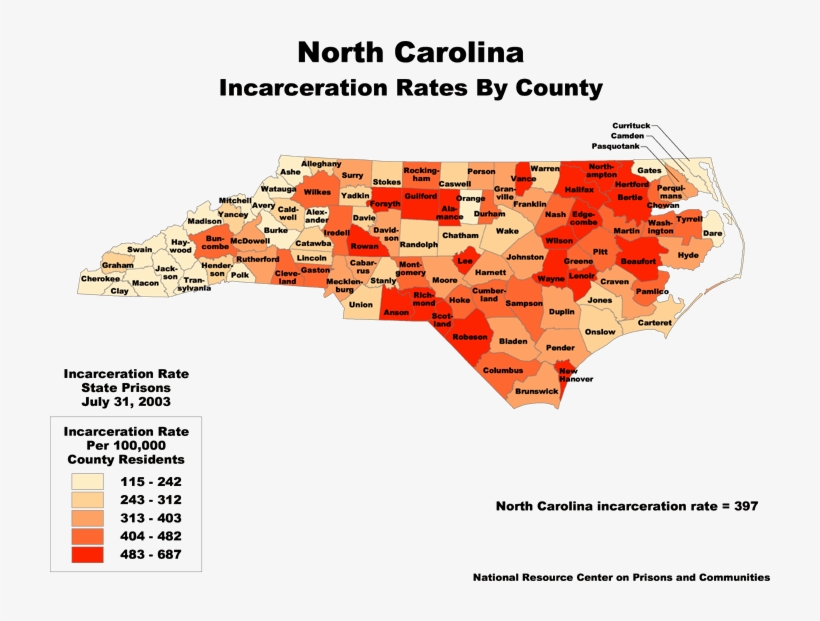 A Map Of North Carolina And Its Counties, With The, transparent png #7026110