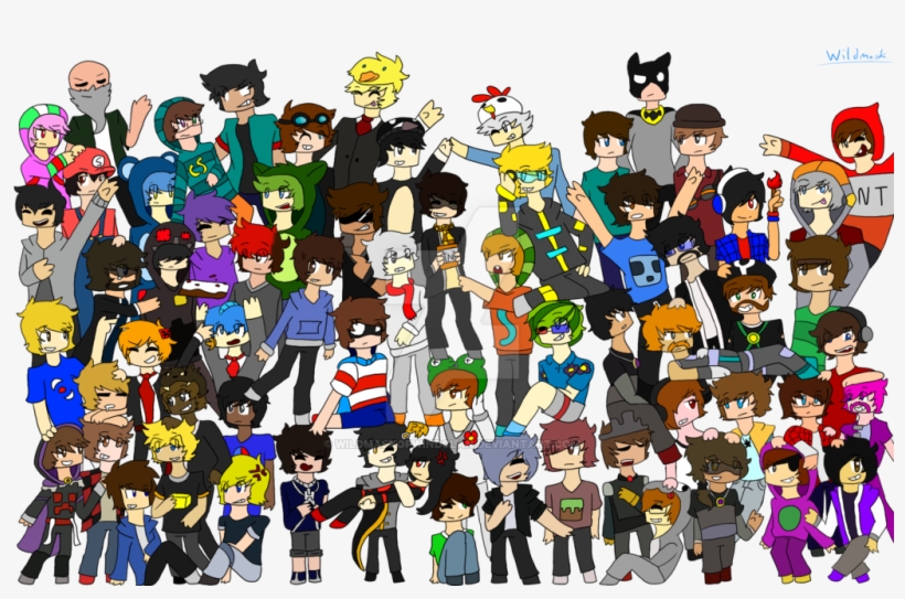 Drawn Collage Youtuber Drawing, transparent png #7026983
