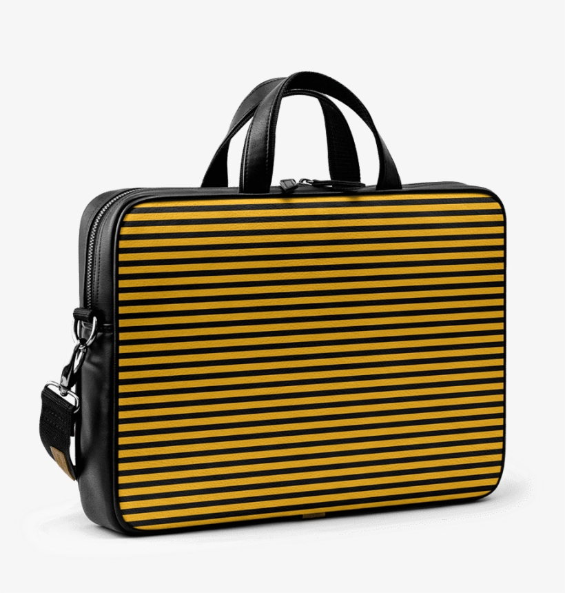 Dailyobjects Ochre Pinstripes City Compact Messenger, transparent png #7033542