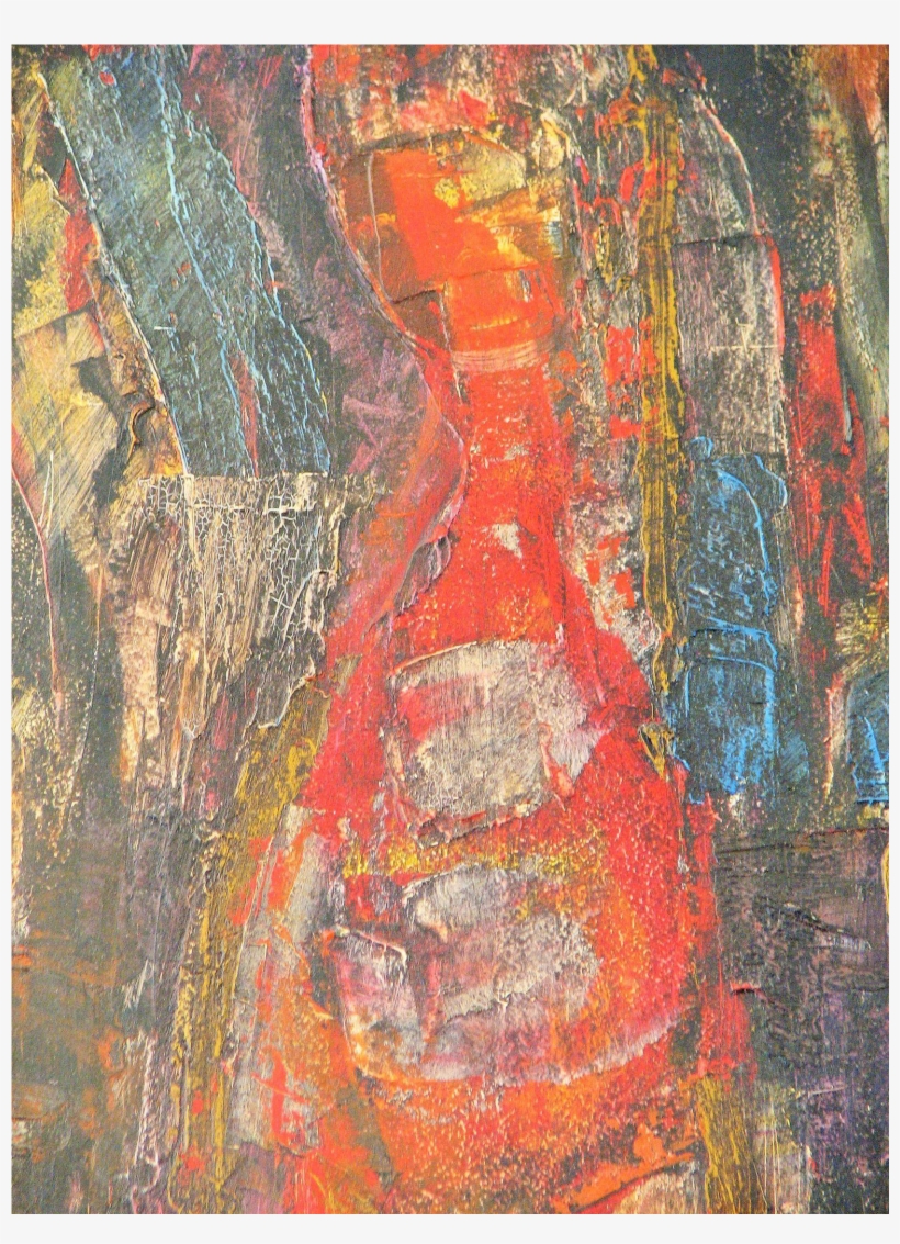 Mujer By Kent Nielsen, Mexico, Red Abstract Oil Painting,, transparent png #7034201