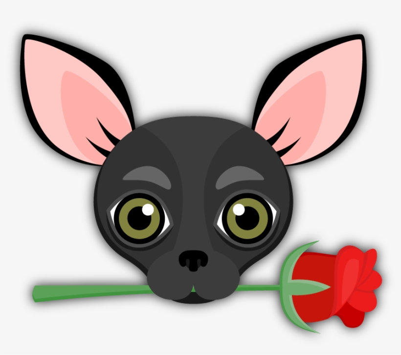 Black Chihuahua Emoji Stickers For Imessage Are You, transparent png #7034578