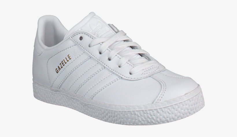 White Adidas Sneakers Gazelle Kids Number, transparent png #7036544