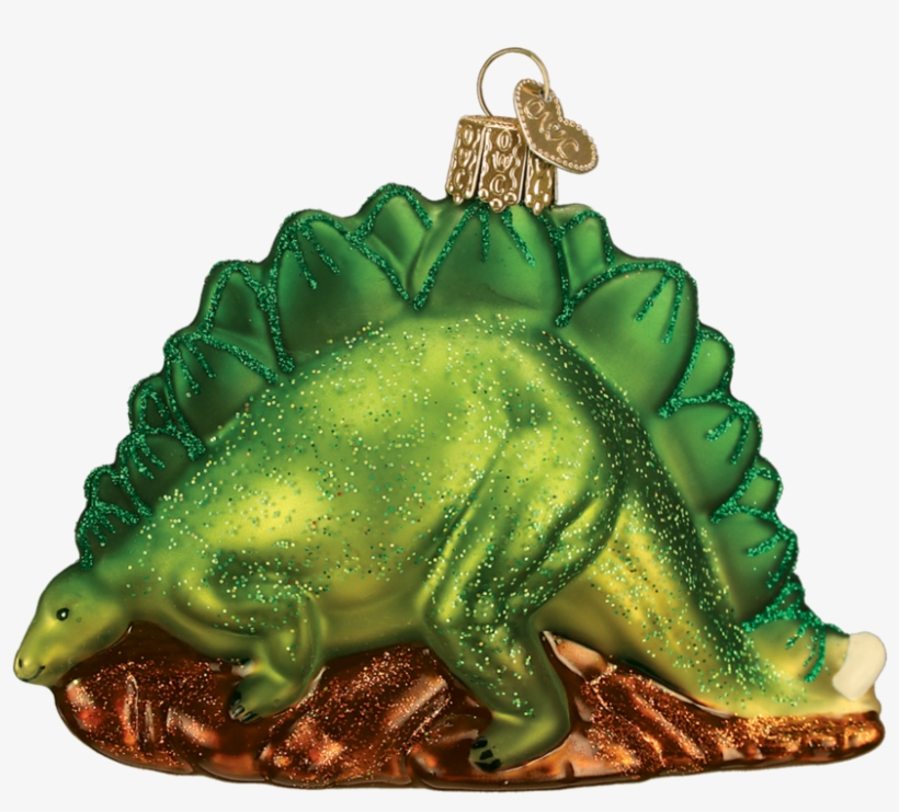 Old Word Christmas Stegosaurus Glass Ornament, Owc-old, transparent png #7038054