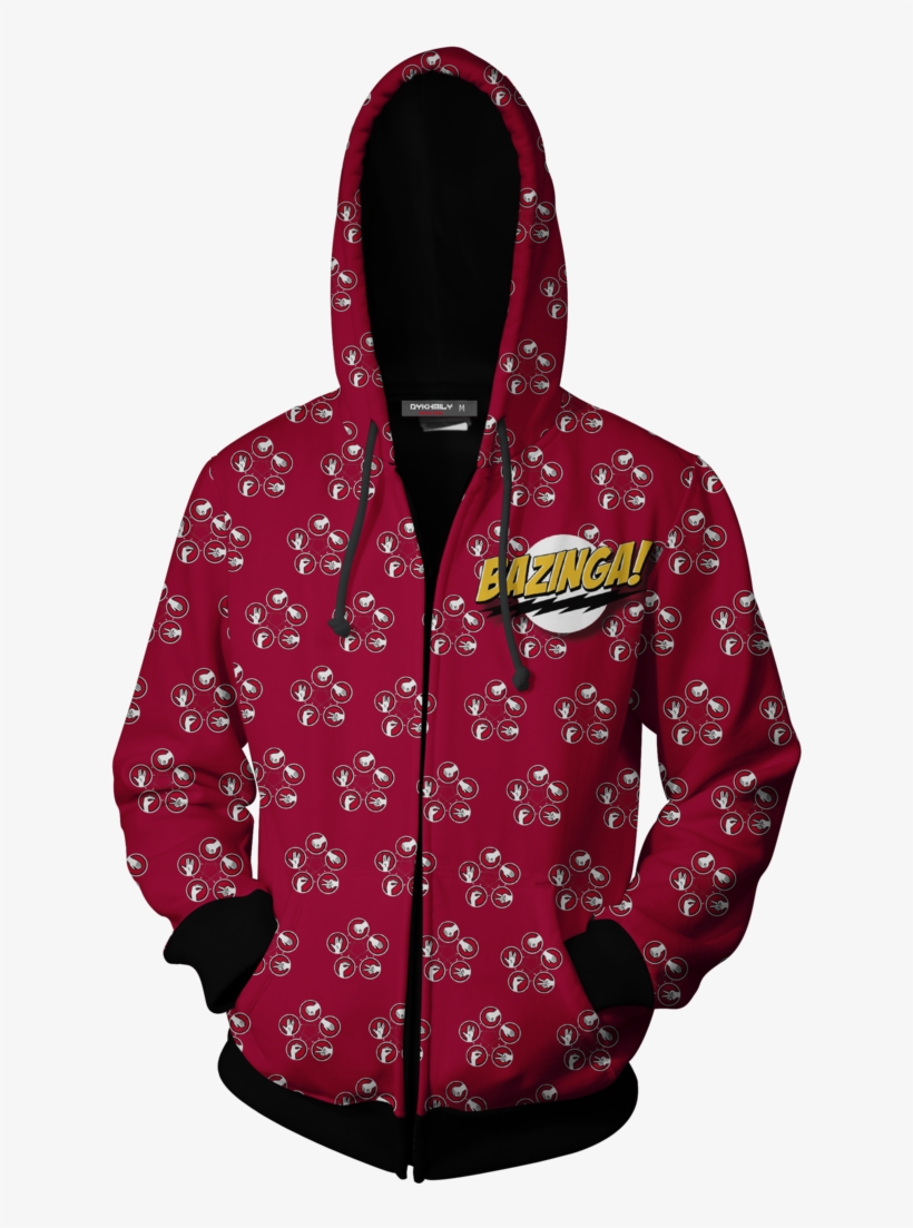The Big Bang Theory Zip Up Hoodie, transparent png #7040723