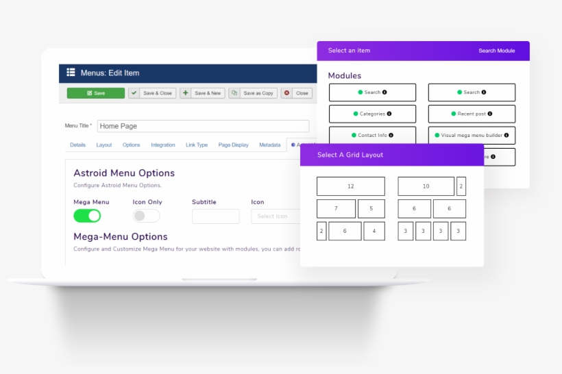 Mega Menu Builder, transparent png #7040933