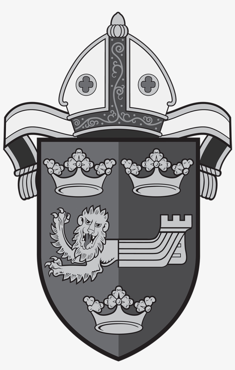 Img Diocesan Crest Greyscale, transparent png #7042052