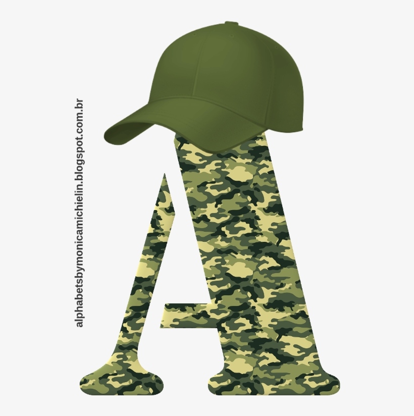 Alfabeto Camuflado Com Boné Png, transparent png #7042387